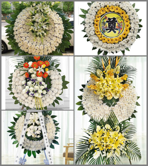 山东青岛平度市田庄镇祝家铺村花圈速递
